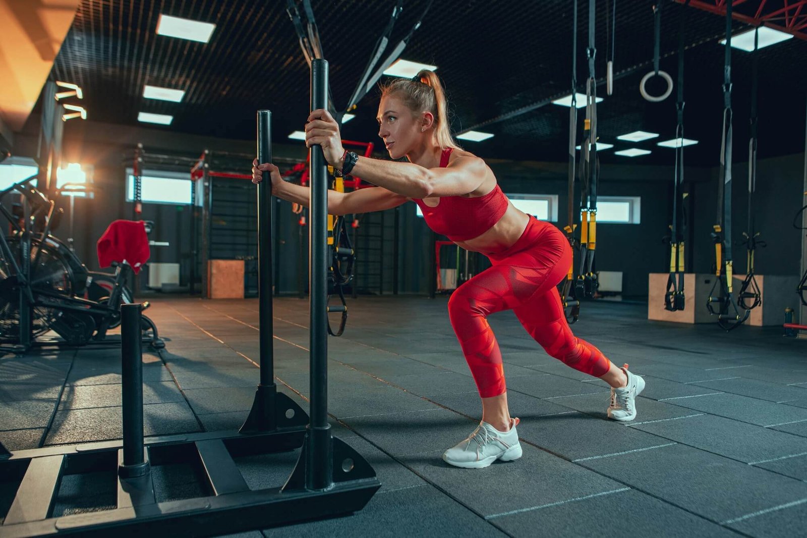 young muscular woman practicing gym 155003 35527